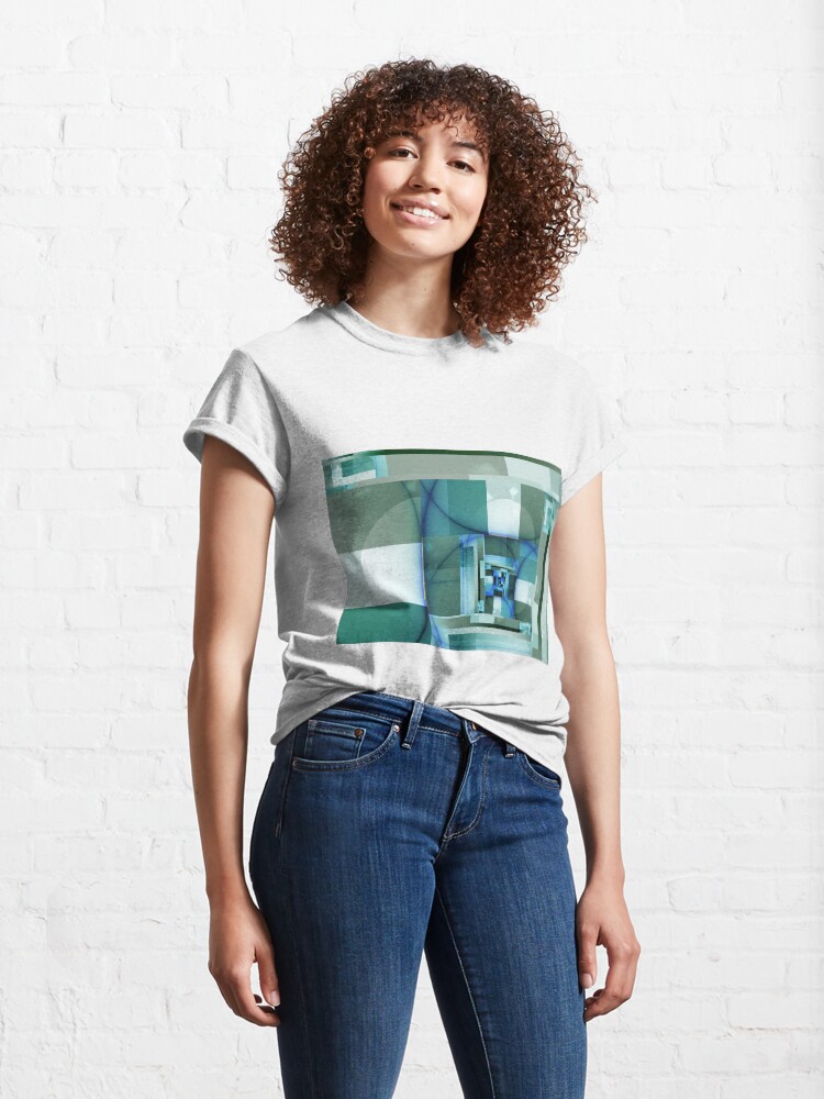 Alternate view of City Abstract - Blue / Teal Classic T-Shirt