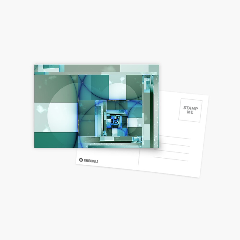 City Abstract - Blue / Teal Postcard
