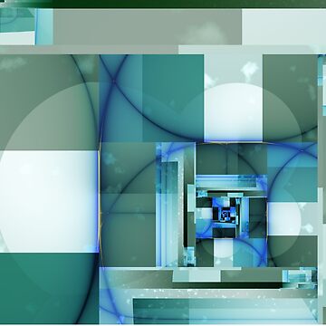 Artwork thumbnail, City Abstract - Blue / Teal by garretbohl