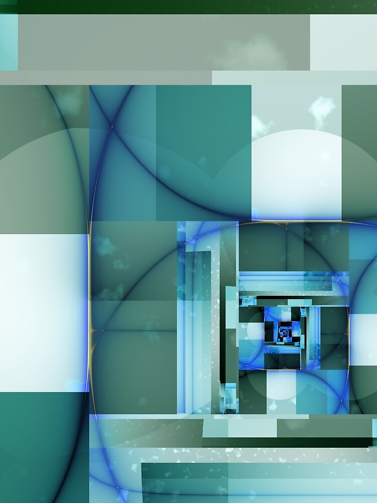 City Abstract - Blue / Teal by garretbohl