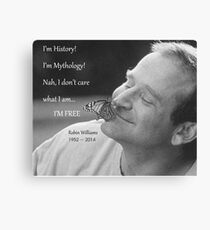 Robin Williams, quote from Aladdin Canvas Print