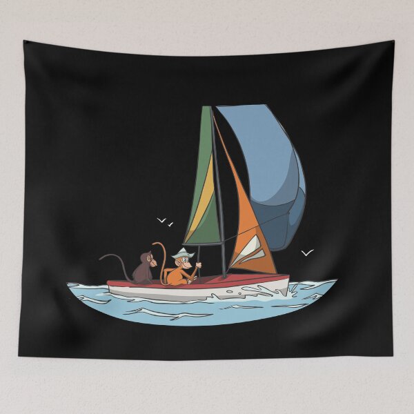 Item preview, Sailing with dinghy and friends designed and sold by Monkey Ful.