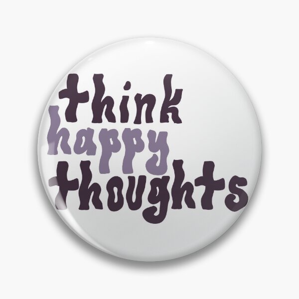 Item preview, Think happy thoughts purple hand lettering designed and sold by sheyenneday.