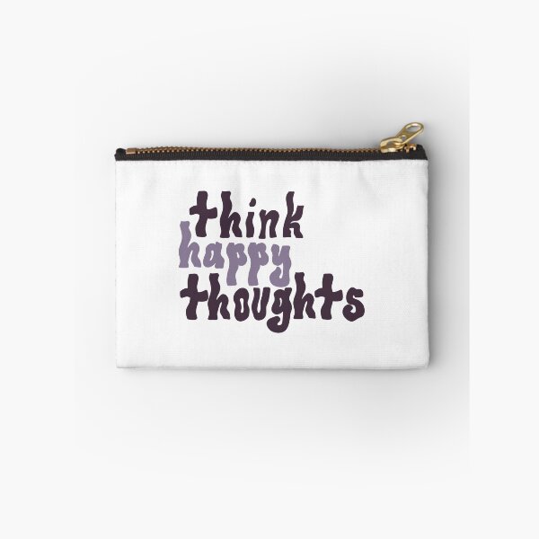Item preview, Think happy thoughts purple hand lettering designed and sold by sheyenneday.