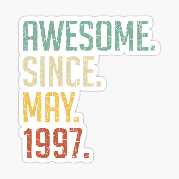 Item preview, Awesome Since May 1997 24th Birthday Gift 24 Years Old Vintage May 1997 designed and sold by Takatv.