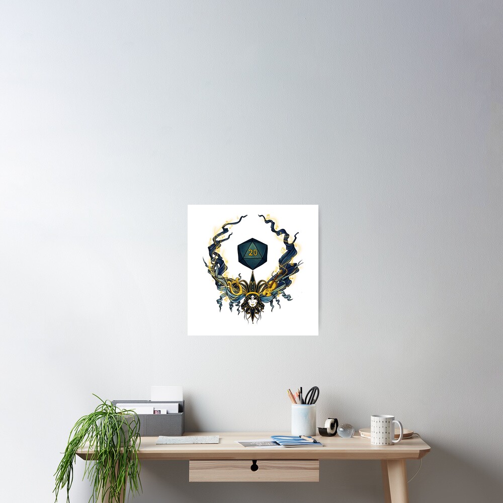 DnD Bard Class Symbol In Blue Poster By Avalon18 Redbubble