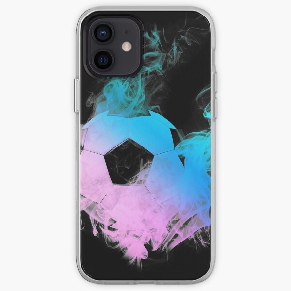 Fussball mit bunten Flammen iPhone Flexible Hülle