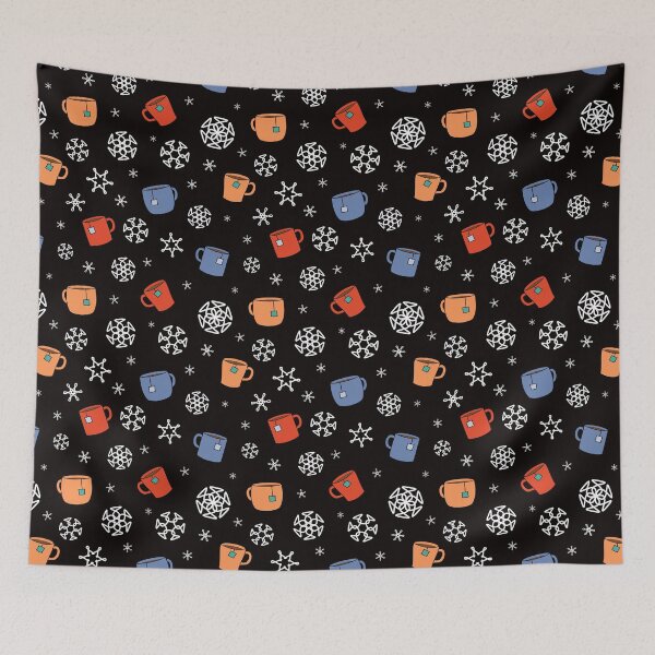 Item preview, A Cup of Tea while Watching the Snow pattern designed and sold by nutmegfairy.