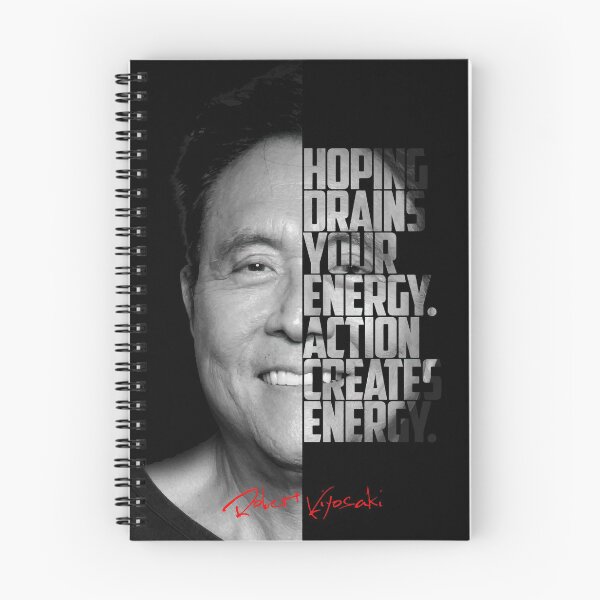 Item preview, Black and white Robert Kiyosaki Rich Dad Poor Dad quote. designed and sold by Enea Kelo.