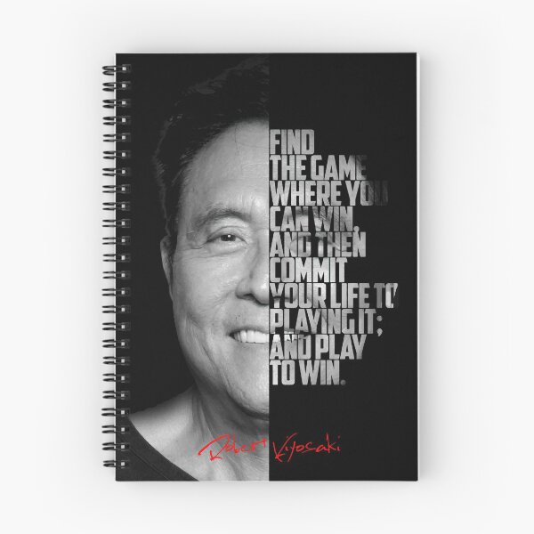 Item preview, Black and white Robert Kiyosaki Rich Dad Poor Dad quote. designed and sold by Enea Kelo.
