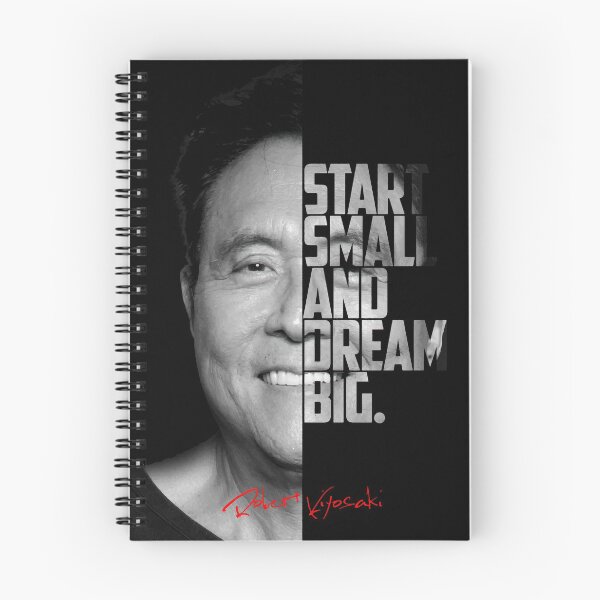 Item preview, Black and white Robert Kiyosaki Rich Dad Poor Dad quote. designed and sold by Enea Kelo.