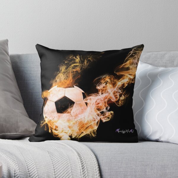Fussball in Flammen Dekokissen