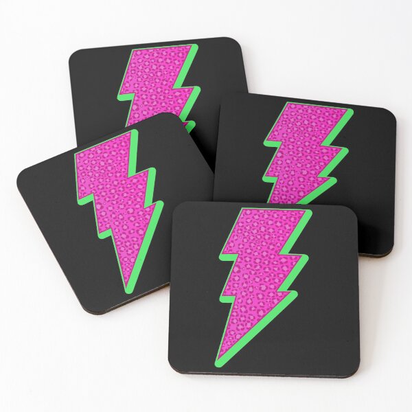 Item preview, Pink Leopard Lightning Bolt designed and sold by grinningskull.
