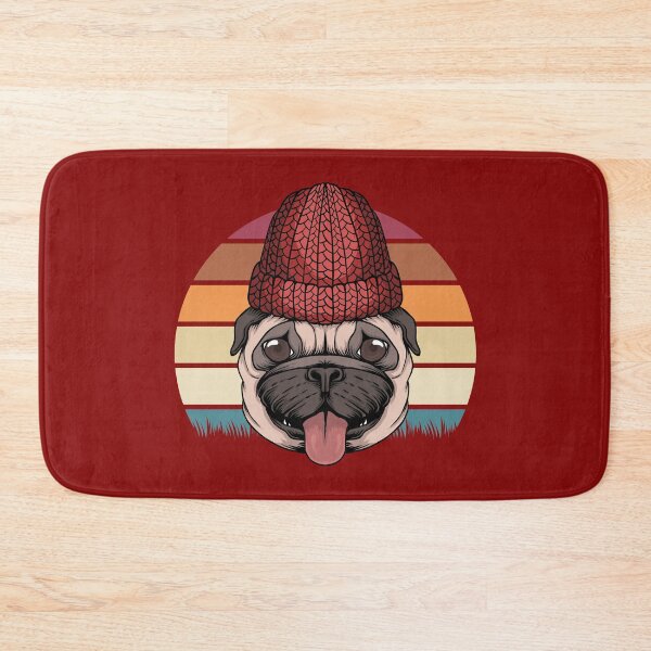 Item preview, Pug dog with retro background designed and sold by kalud-zoldyck.