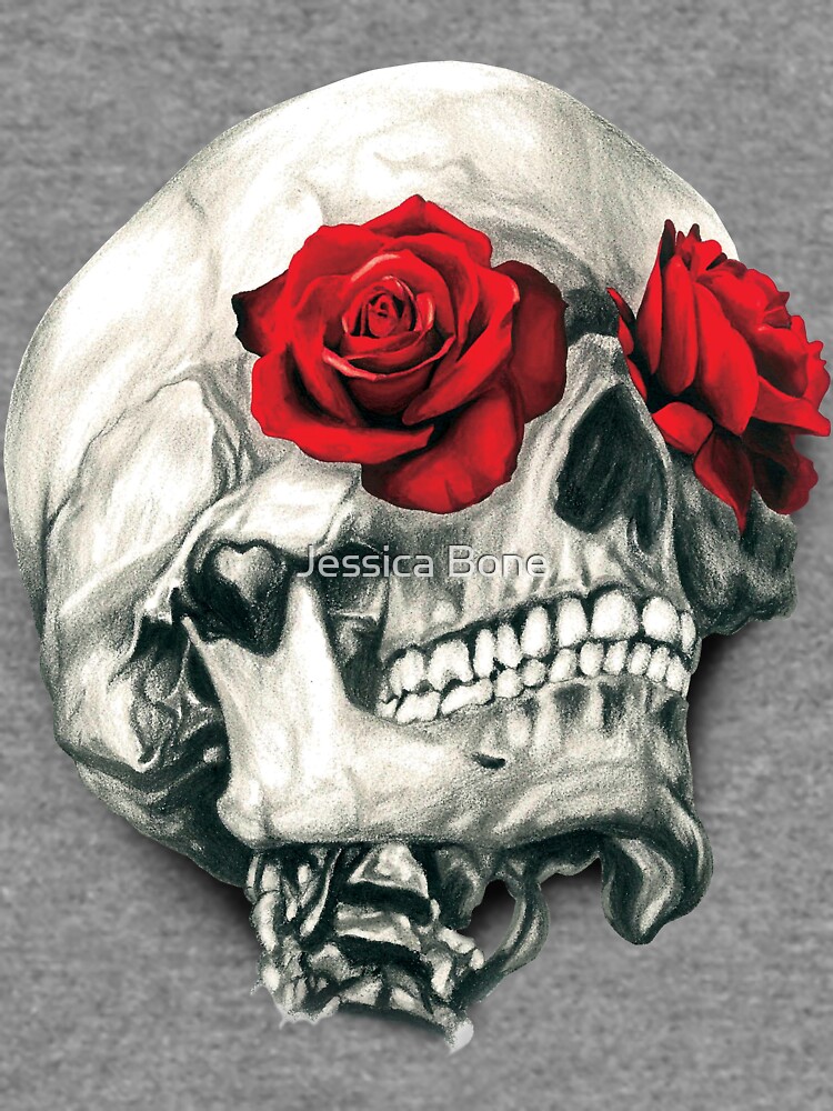 Rose Eye Skull by bonedesigns