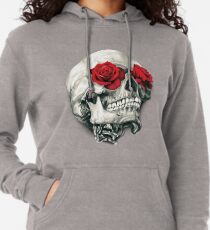 Rosen-Augen-Schädel Leichter Hoodie