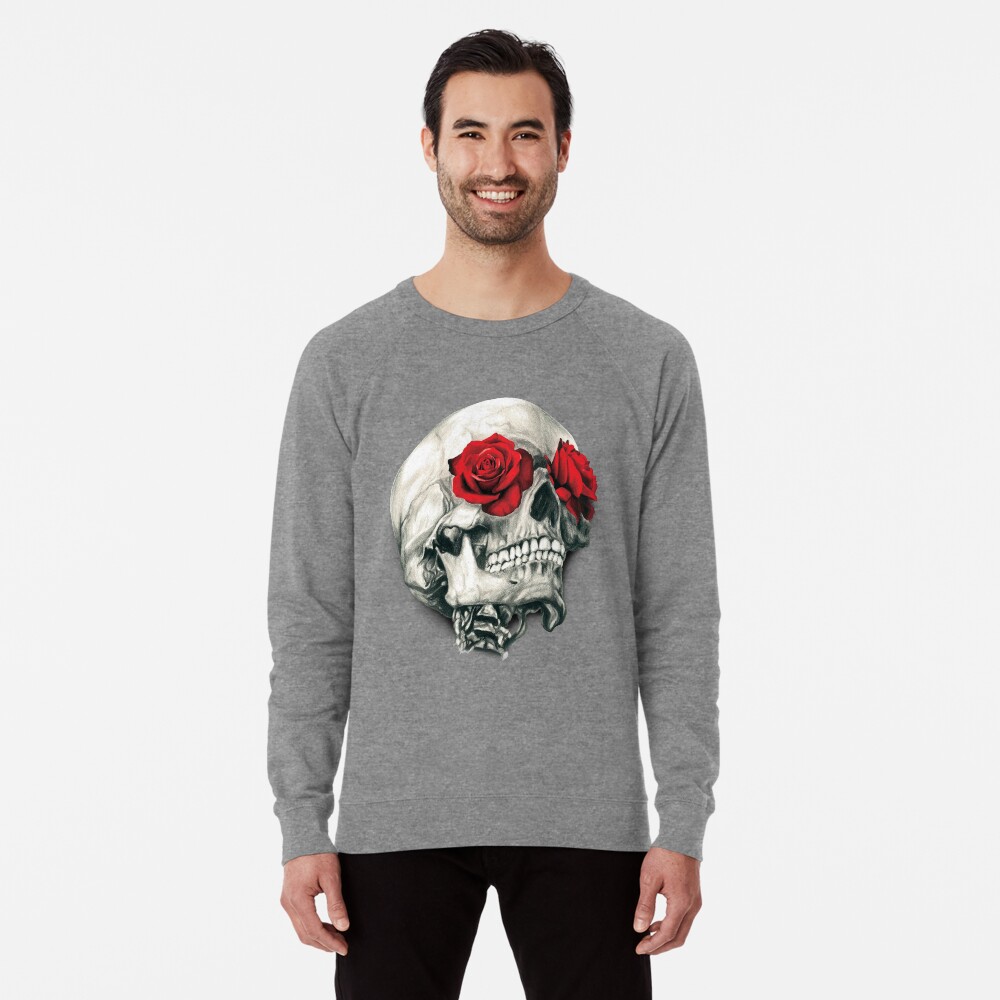Rose Eye Skull Lightweight Sweatshirt