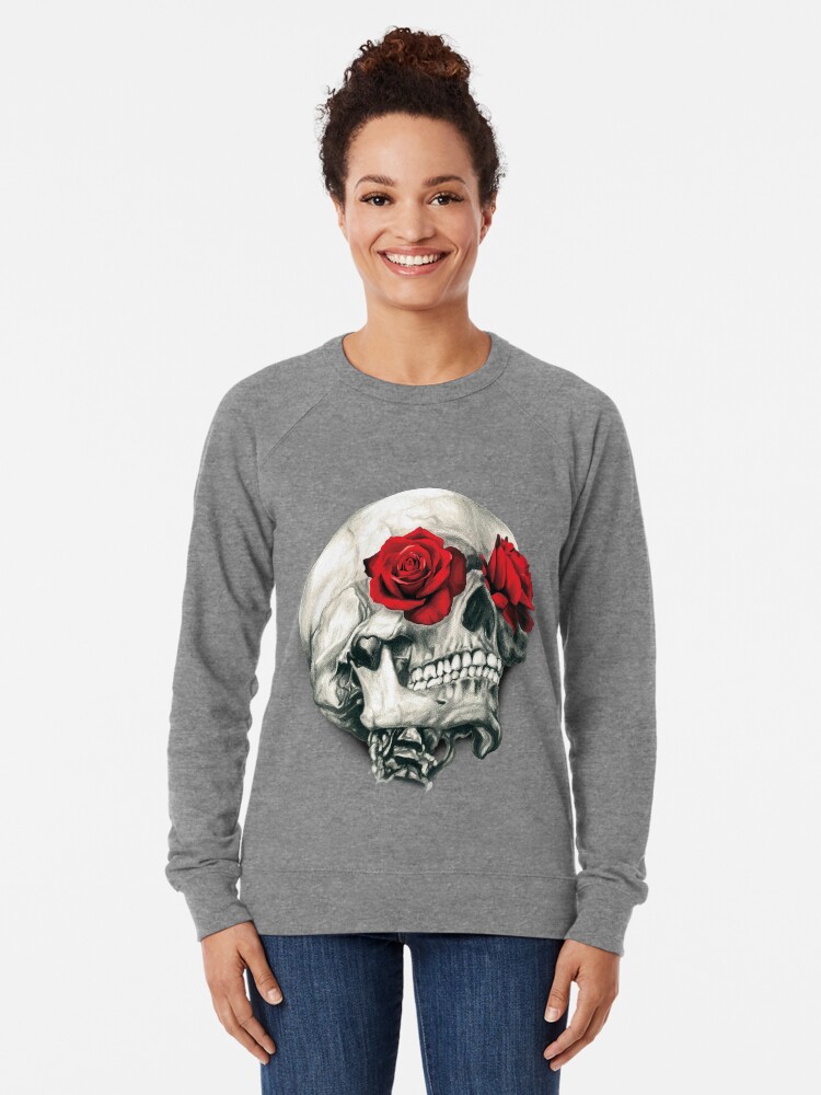 Alternate view of Rose Eye Skull Lightweight Sweatshirt