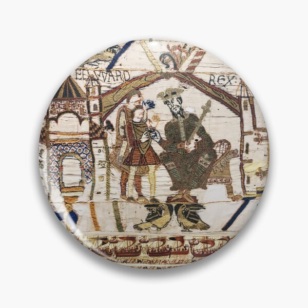 THE BAYEUX TAPESTRY, King Edward the Confessor y Harold Godwinson en Winchester. Chapa