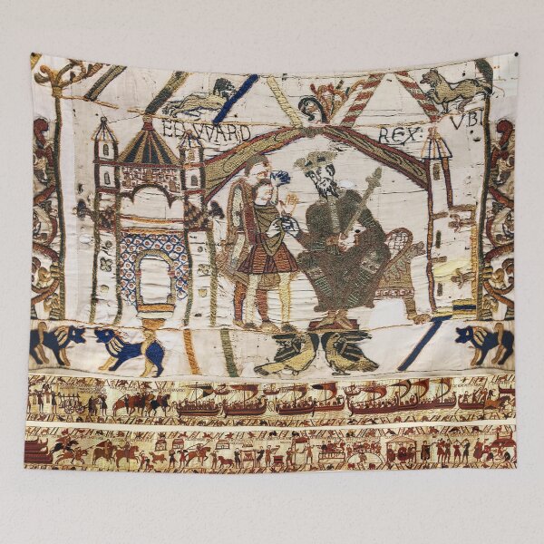 Item preview, THE BAYEUX TAPESTRY ,King Edward the Confessor and Harold Godwinson at Winchester. designed and sold by BulganLumini.