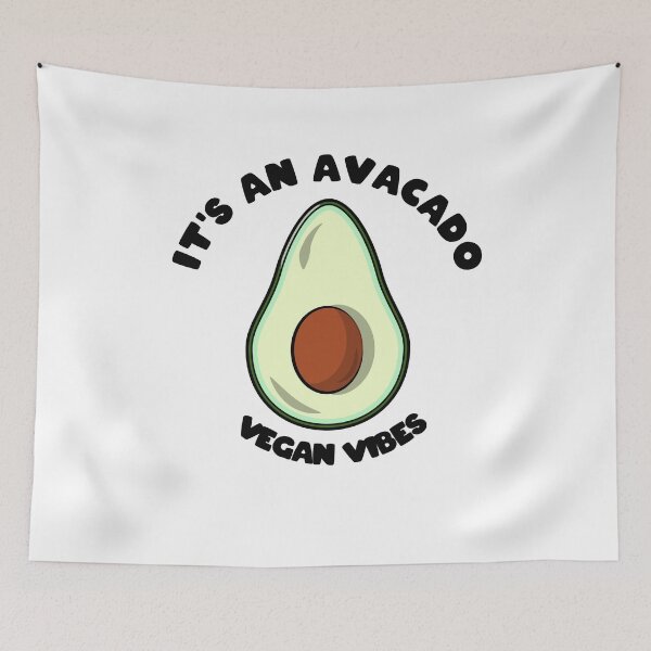 Item preview, It's An Avacado Vegan Vibes Quotes Design  designed and sold by YueHeng Creates ⭐⭐⭐⭐⭐.