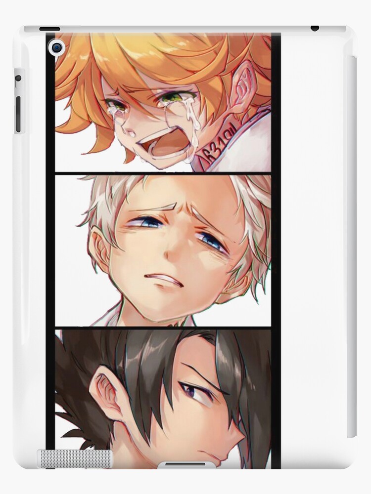 The Promised Neverland Sad Ray Emma And Norman Ipad Hulle Skin Von Shindouart Redbubble