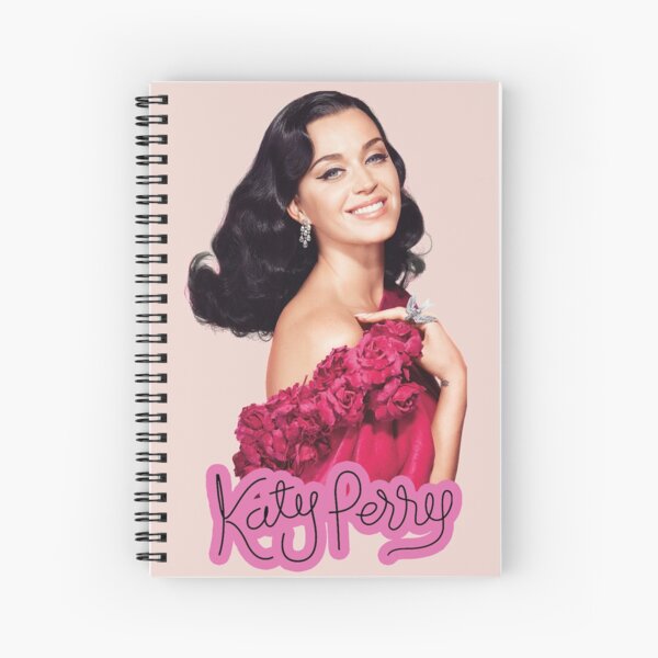 Precioso retrato de la estrella del pop Katy Perry Cuaderno de espiral