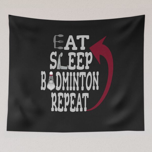 Item preview, Eat Sleep Badminton Repeat designed and sold by thersant.