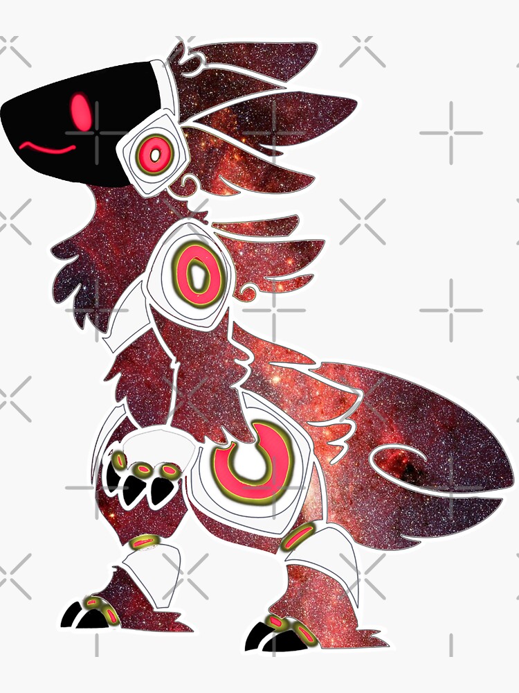 Protogen Furry Head , Fursuit Fursona with a red star pattern