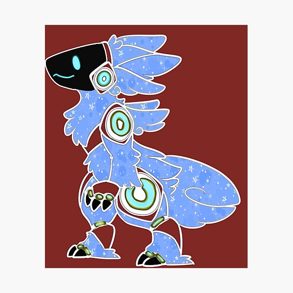 Protogen Fursuit Fursona Furry Blue pattern - Protogen - Posters