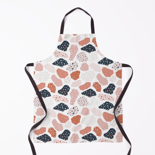 Item preview, Terazzo Dark Blue Orange and Pink on White Pattern designed and sold by Alicia Chee.