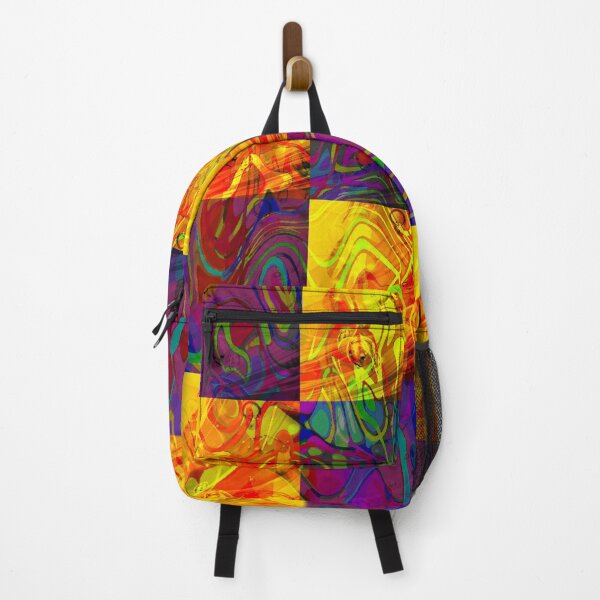 Item preview, Psychedelic Rainbow Paint Swirls Checkerboard Pattern designed and sold by Mary Riley.