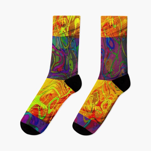 Item preview, Psychedelic Rainbow Paint Swirls Checkerboard Pattern designed and sold by Mary Riley.