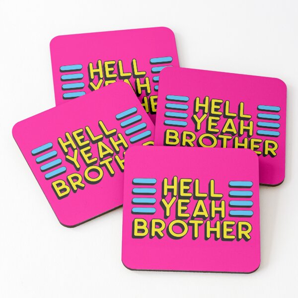 Hell Yeah Brother Pop Art Coasters (Set of 4)