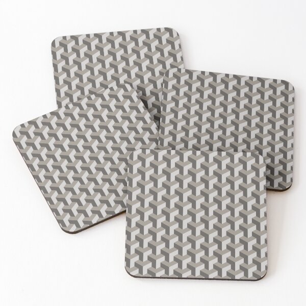 Item preview, Geometric Interwoven Cube - Grey designed and sold by JPuckett-Design.