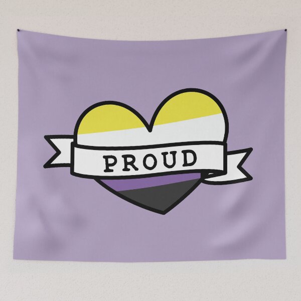 Item preview, Hearts - Non binary designed and sold by TheQuirkySide.