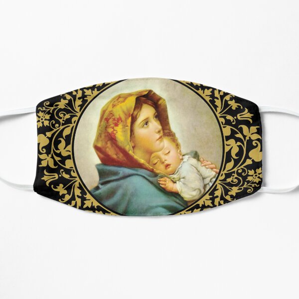 Virgin Mary with Jesus Child Flat Mask