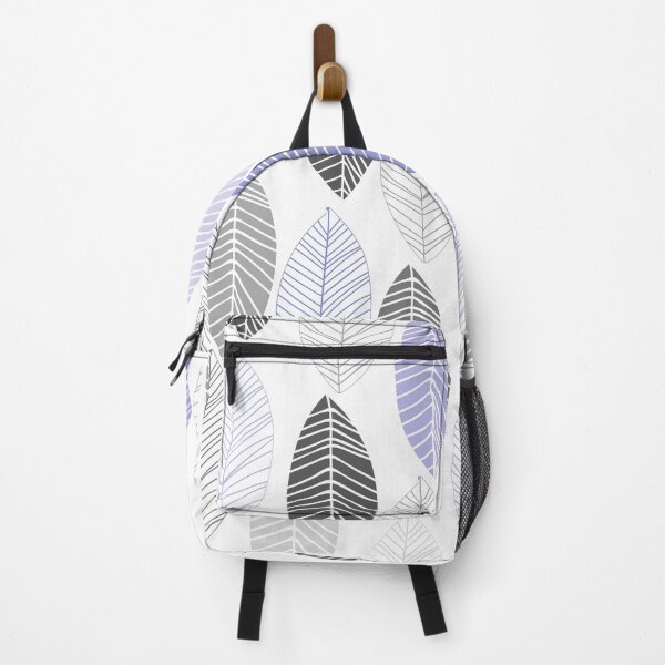 Item preview, Minimal grey and purple leaves pattern designed and sold by Abbara.