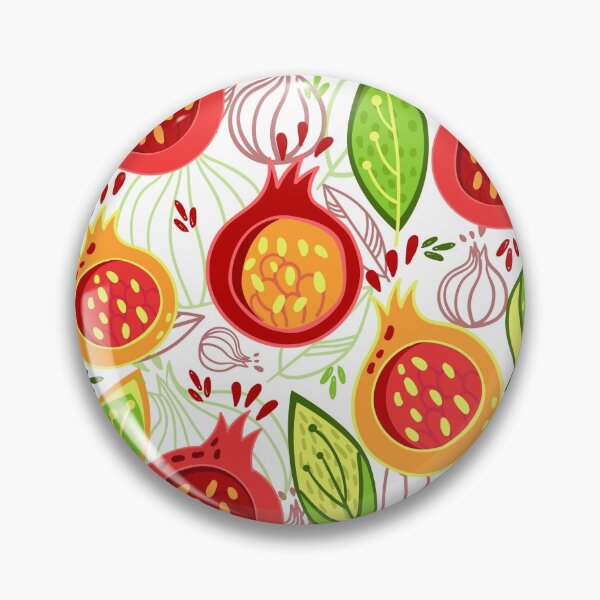 Item preview, Pattern with cartoon pomegranates designed and sold by Drozdova.