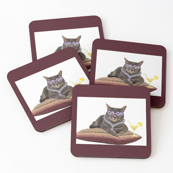 Item preview, Happy Hour Chill Cat designed and sold by PurrfectPicks.