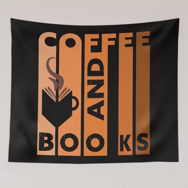 Item preview, coffee and books designed and sold by virilamissa.