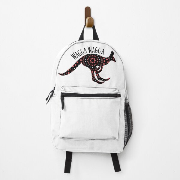 Item preview, Australian aboriginal wagga wagga Wiradjuri kangaroo art design white designed and sold by anins-azuree.