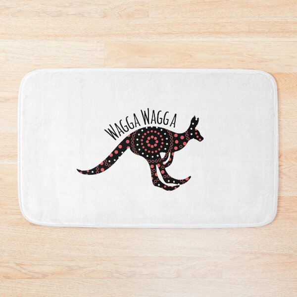 Item preview, Australian aboriginal wagga wagga Wiradjuri kangaroo art design white designed and sold by anins-azuree.