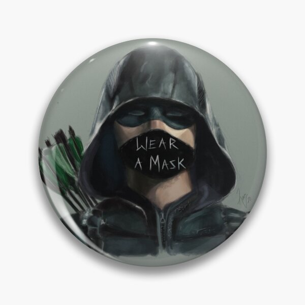 Item preview, WEAR A MASK. Green Arrow fan art designed and sold by han8pym.