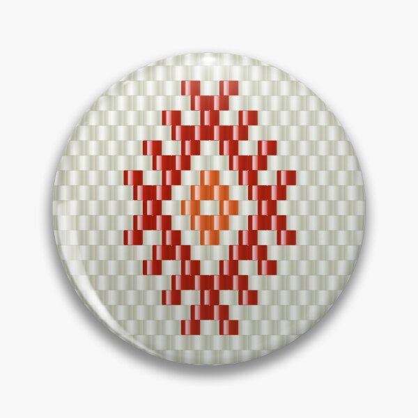 Item preview, Romanian beaded folk motif with ancestral embroidery symbolising The Eye designed and sold by folkyouall.