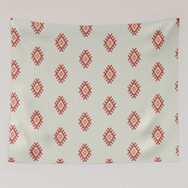 Item preview, Romanian beaded folk motif with ancestral embroidery symbolising The Eye designed and sold by folkyouall.