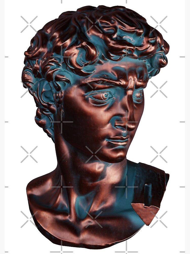 "Michelangelos David Bronze Statue 3D Art" Photographic Print by aydn