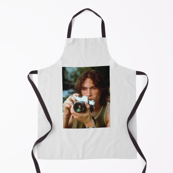 Item preview, heath ledger with vintage camera white background designed and sold by molithesecond.