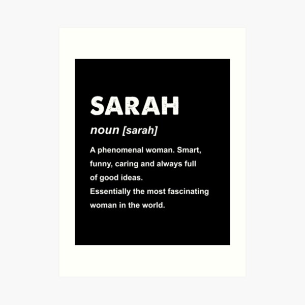 Sarah Name Art Prints Redbubble