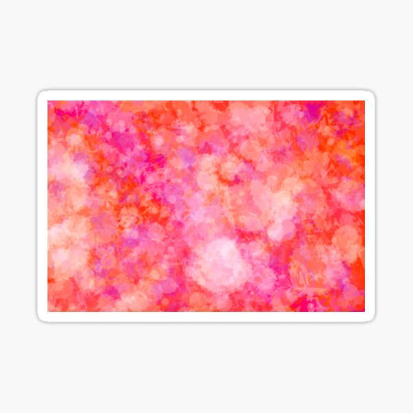 Soft red & pink artwork Sticker